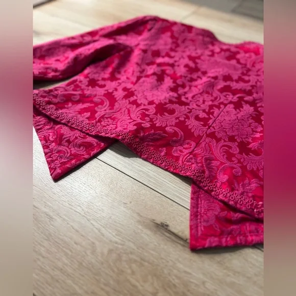 Vintage Nah Nah Collection Baroque Hot Pink Beaded Embroidered Women's Blazer - Picture 8 of 8